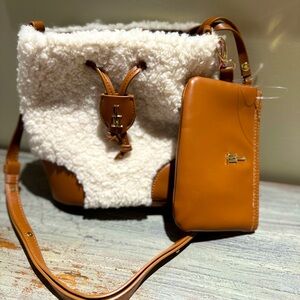 NWT Isaac Mizrahi shearling bag